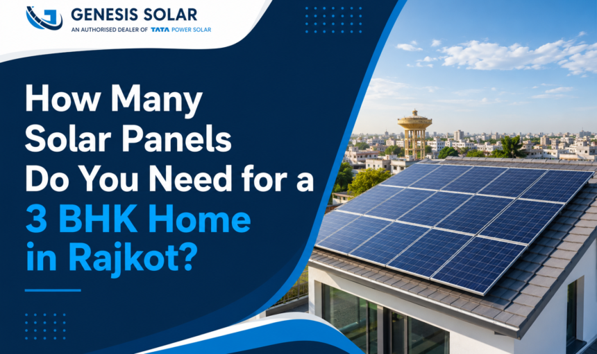 how many solar panels do you need for a 3bhk home in rajkot
