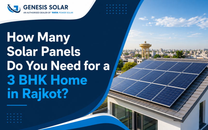 how many solar panels do you need for a 3bhk home in rajkot
