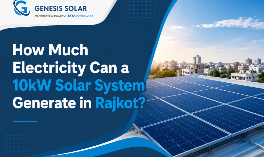 how much electricity can a 10kw solar system generate in rajkot