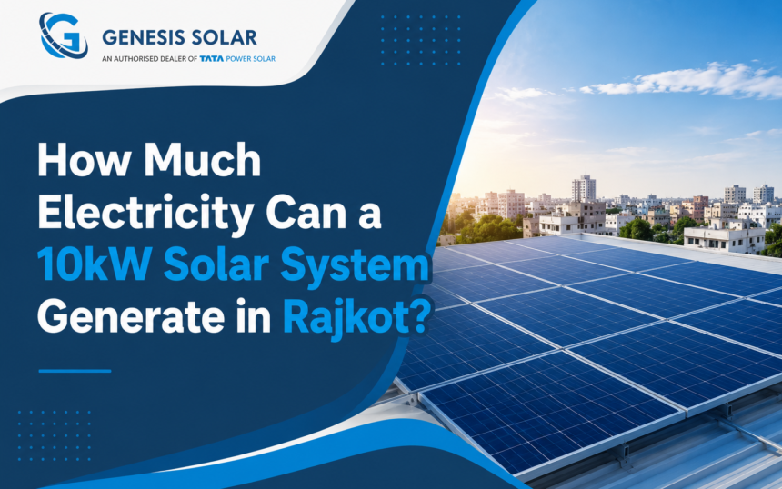 how much electricity can a 10kw solar system generate in rajkot